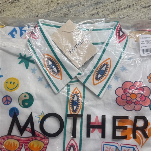 NEW MOTHER The Frenchie Long Sleeve Shirtdress size Medium $350 - Picture 9 of 9